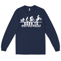 Navy motocross motocicleta evolución offroad Long Sleeve Tee - artisFamous