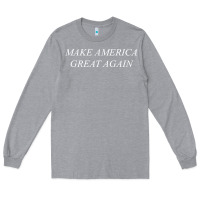 Heather Grey make america great again Long Sleeve Tee - artisFamous