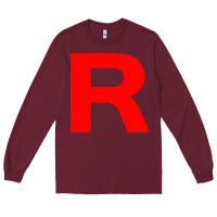 Burgundy team rocket long sleeve t shirt Long Sleeve Tee - artisFamous