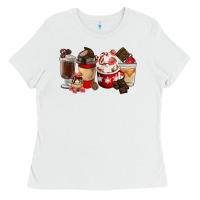 Chocolate Love Coffee Cups Ladies Tee | Teevron