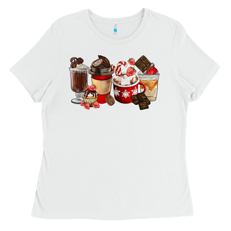 Chocolate Love Coffee Cups Ladies Tee by FaDigitalArtStudio | Teevron