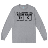 Heather Grey mens the element of chill thc marijuana joke black Long Sleeve Tee - artisFamous