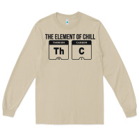 Mens The Element Of Chill Thc Marijuana Joke Black Long Sleeve Tee | Teevron