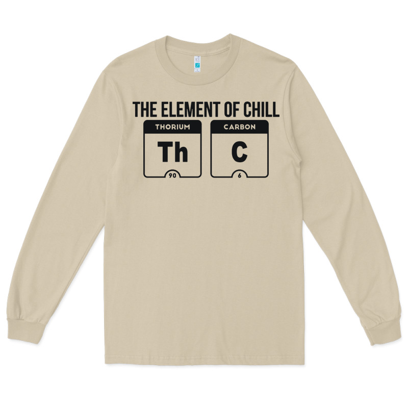 Mens The Element Of Chill Thc Marijuana Joke Black Long Sleeve Tee by artisFamous | Teevron