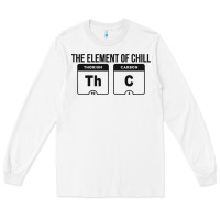 White mens the element of chill thc marijuana joke black Long Sleeve Tee - artisFamous