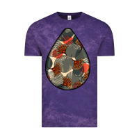 Cloud Purple african fabric pattern teardrop earrings Vintage Tee - BundleAndBundleShop
