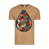 Vintage Camel african fabric pattern teardrop earrings Vintage Tee - BundleAndBundleShop