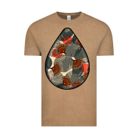 Vintage Coffee african fabric pattern teardrop earrings Vintage Tee - BundleAndBundleShop