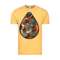 Vintage Mustard african fabric pattern teardrop earrings Vintage Tee - BundleAndBundleShop