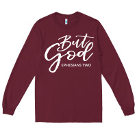 Burgundy but god imajes Long Sleeve Tee - artisFamous