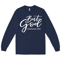 Navy but god imajes Long Sleeve Tee - artisFamous