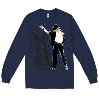 Navy Michael Jackson Long Sleeve Tee - artisFamous