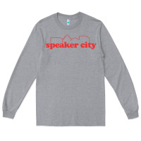 Heather Grey speaker city Long Sleeve Tee - artisFamous