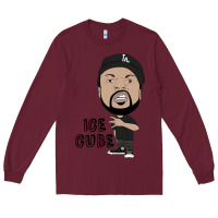 Burgundy Ice Cube Long Sleeve Tee - artisFamous