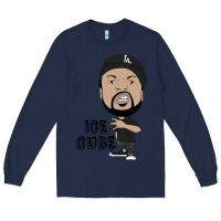Navy Ice Cube Long Sleeve Tee - artisFamous