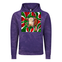 Cloud Purple christmas hereford cow face Vintage Hoodie - LillyAllenDesigns