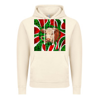 Vintage Artic christmas hereford cow face Vintage Hoodie - LillyAllenDesigns