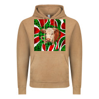 Christmas Hereford Cow Face Vintage Hoodie | Teevron