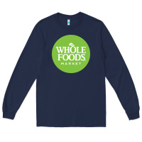 Navy Whole Foods Market Long Sleeve Tee - artisFamous