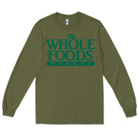 Army Green Whole Foods Market Long Sleeve Tee - artisFamous