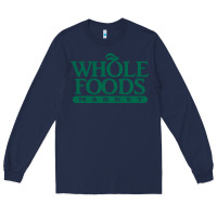 Navy Whole Foods Market Long Sleeve Tee - artisFamous