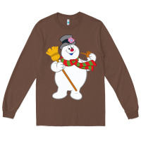 Chestnut Frosty The Snowman New Sku Long Sleeve Tee - artisFamous