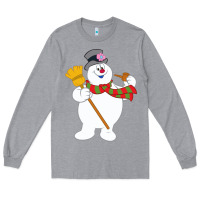 Heather Grey Frosty The Snowman New Sku Long Sleeve Tee - artisFamous