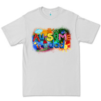 Dove Grey Au-some dad Autism Premium Tee - FaDigitalArtStudio