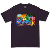 Plum Au-some dad Autism Premium Tee - FaDigitalArtStudio