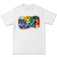 White Au-some dad Autism Premium Tee - FaDigitalArtStudio