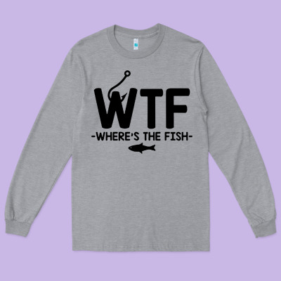 Where's The Fish Long Sleeve Tee Designed By Artisfamous