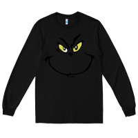 Black Grinch Face Long Sleeve Tee - artisFamous