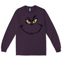 Plum Grinch Face Long Sleeve Tee - artisFamous