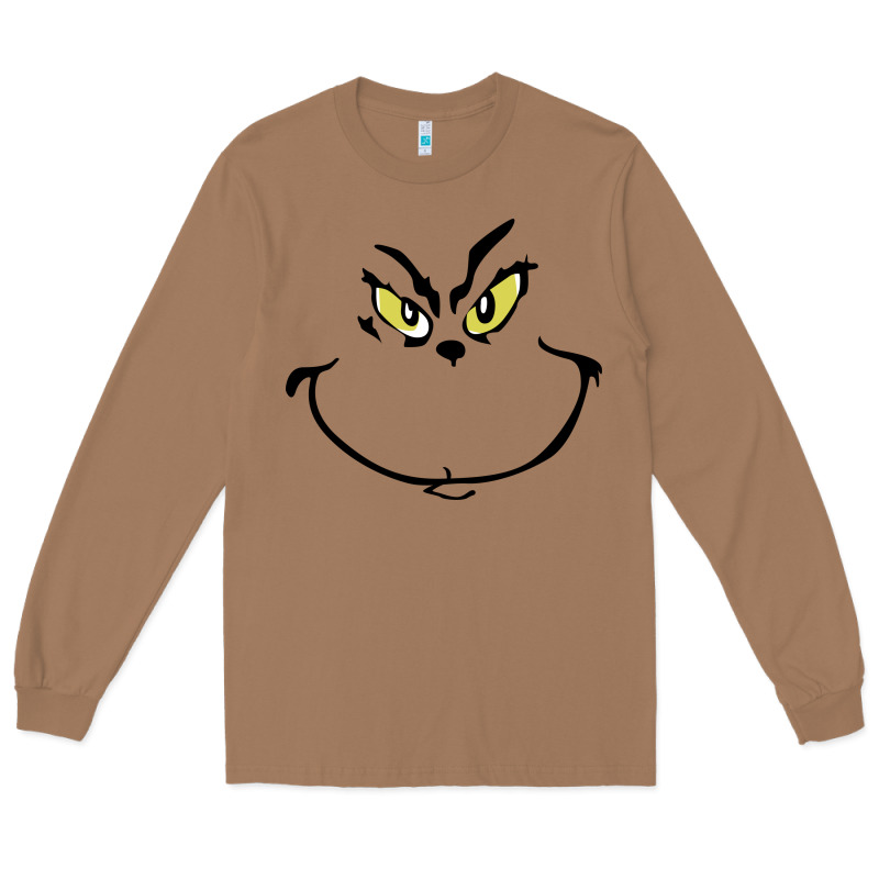 Grinch Face Long Sleeve Tee by artisFamous | Teevron