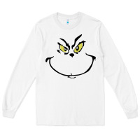 White Grinch Face Long Sleeve Tee - artisFamous