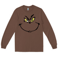 Chestnut Grinch Face Long Sleeve Tee - artisFamous