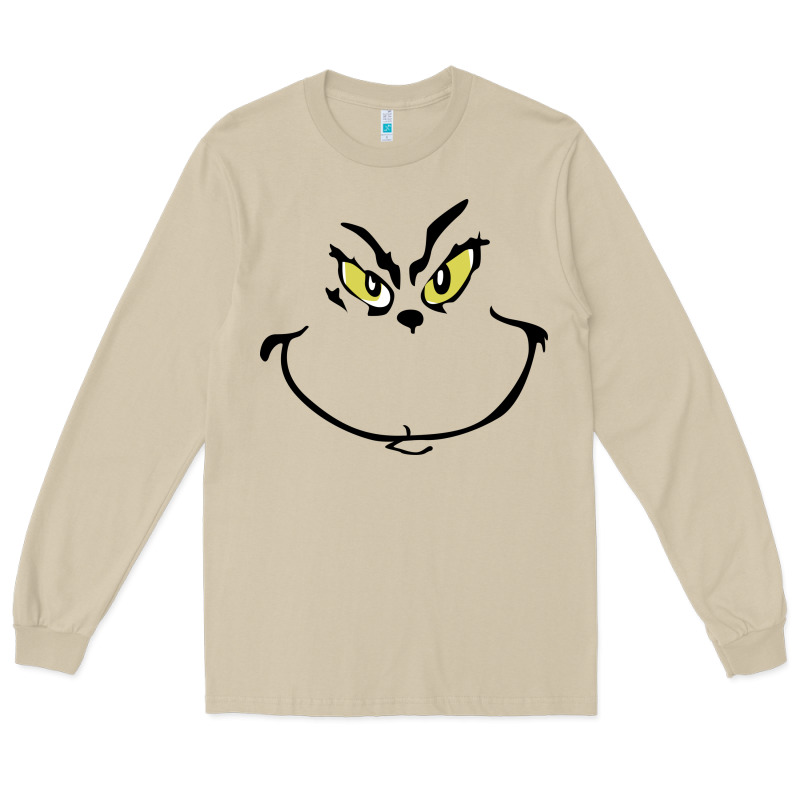 Grinch Face Long Sleeve Tee by artisFamous | Teevron