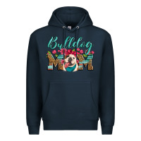 Navy english bulldog mom Premium Hoodie - Artiststas