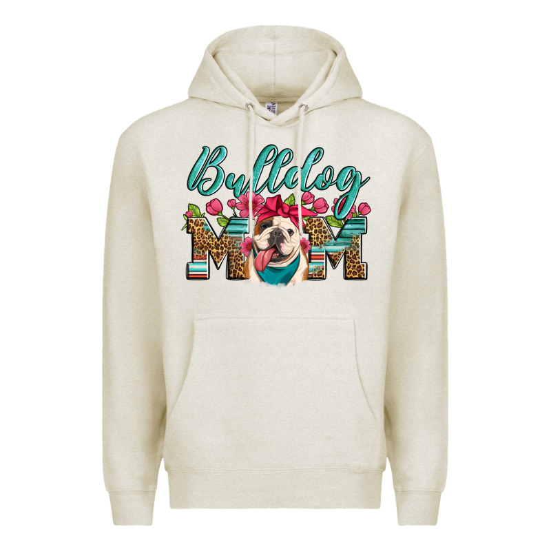 English Bulldog Mom Premium Hoodie by Artiststas | Teevron