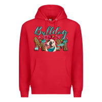 Red english bulldog mom Premium Hoodie - Artiststas
