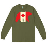 Army Green Canadian Bear Long Sleeve Tee - artisFamous