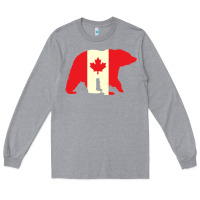 Heather Grey Canadian Bear Long Sleeve Tee - artisFamous
