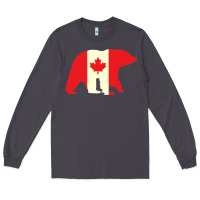 Smoke Canadian Bear Long Sleeve Tee - artisFamous