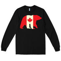 Black Canadian Bear Long Sleeve Tee - artisFamous