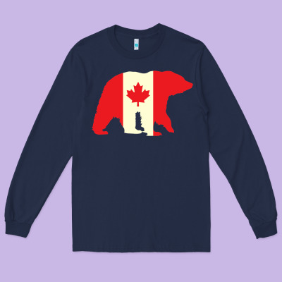 Canadian Bear Long Sleeve Tee Designed By Artisfamous