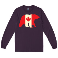 Plum Canadian Bear Long Sleeve Tee - artisFamous