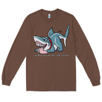 Chestnut Sharkdog Sticker Long Sleeve Tee - artisFamous