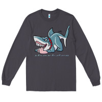 Smoke Sharkdog Sticker Long Sleeve Tee - artisFamous