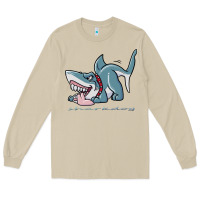 Mushroom Sharkdog Sticker Long Sleeve Tee - artisFamous