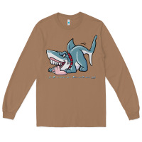 Toasted Coconut Sharkdog Sticker Long Sleeve Tee - artisFamous